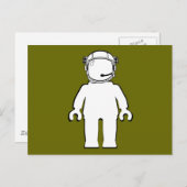 Banksy Style Astronaut Minifig Briefkaart (Voorkant / Achterkant)