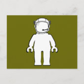 Banksy Style Astronaut Minifig Briefkaart (Voorkant)