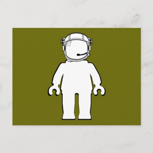 Banksy Style Astronaut Minifig Briefkaart (Voorkant)