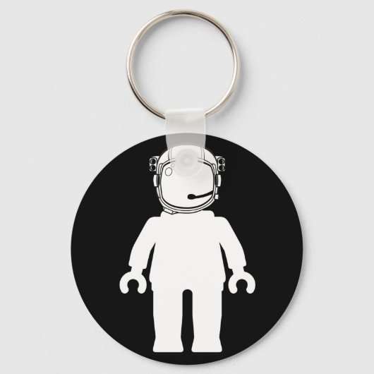 Banksy Style Astronaut Minifig Sleutelhanger (Voorkant)
