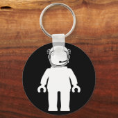 Banksy Style Astronaut Minifig Sleutelhanger (Voorkant)