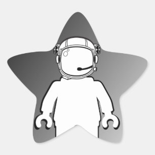 Banksy Style Astronaut Minifig Ster Sticker