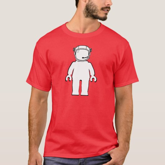 Banksy Style Astronaut Minifig T-shirt (Voorkant)