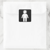 Banksy Style Astronaut Minifig Vierkante Sticker (Tas)