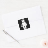 Banksy Style Astronaut Minifig Vierkante Sticker (Envelop)