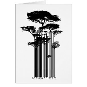 Banksy Style Barcode Trees illustratie
