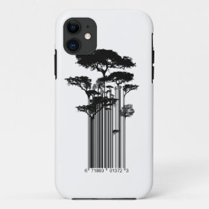 Banksy Style Barcode Trees illustratie Case-Mate iPhone Case