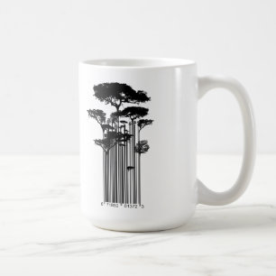 Banksy Style Barcode Trees illustratie Koffiemok