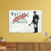 Banksy Volg je dromen Canvas Afdruk (Insitu (Woonkamer))
