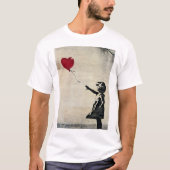 Banksy's meisje met een rode ballon t-shirt (Voorkant)