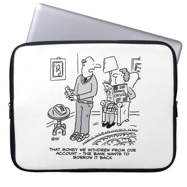 Banktelefoons die vragen om geld te lenen laptop sleeve (Voorkant)