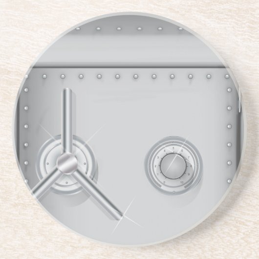 Bankveiligheid Zandsteen Onderzetter (Voorkant)