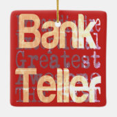 Bankverkoper Extraordinaire Keramisch Ornament (Achterkant)