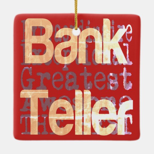 Bankverkoper Extraordinaire Keramisch Ornament (Achterkant)