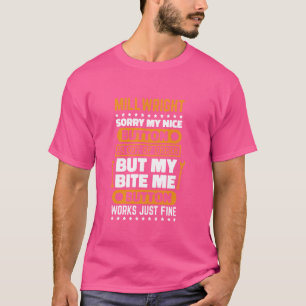 Bankwerker Bite Me Button Works Machinerie Herstel T-shirt