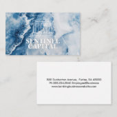 bankwezen | blauw marmer visitekaartje (Voorkant / Achterkant)