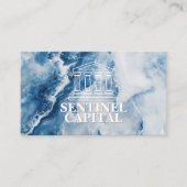 bankwezen | blauw marmer visitekaartje (Voorkant)