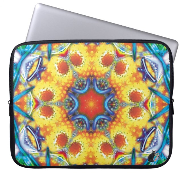 BannaPuddin Kaleidoscoop Laptophoes Laptop Sleeve (Voorkant)