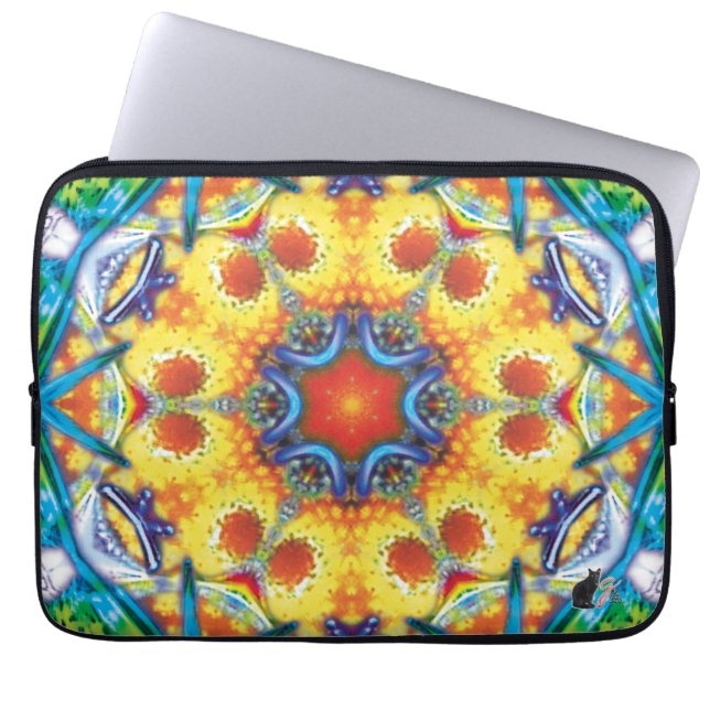 BannaPuddin Kaleidoscope-laptophoes Laptop Sleeve (Voorkant)