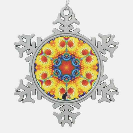 BannaPuddin Kaleidoscope Snowflake Ornament (Voorkant)