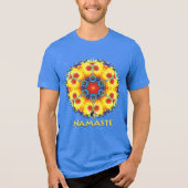 BannaPuddin Namaste Kaleidoscoop Tri-Blend Shirt (Voorkant)