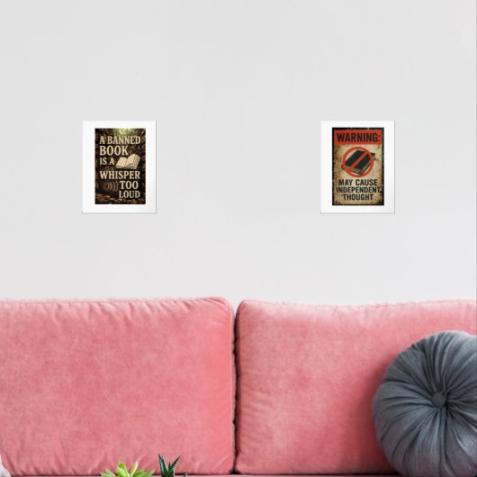 Banned book art set (Woonkamer)