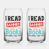 Banned Books Awareness Literacy Rebel Blikvorm Glas (Achterkant)
