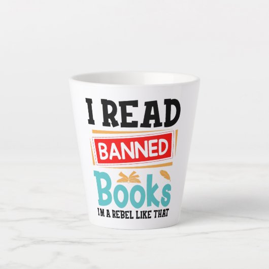 Banned Books Awareness Literacy Rebel Latte Mok (Voorkant)