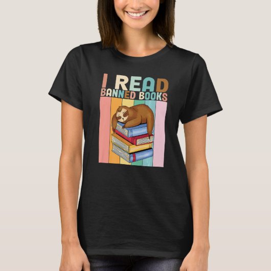 Banned Books Bookworm I Read Banned Books   T-shirt (Voorkant)