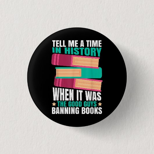 Banned Books Quote  Ronde Button 3,2 Cm (Voorkant)