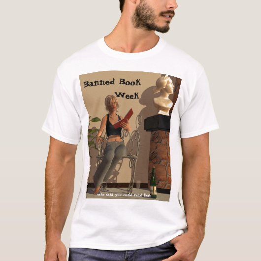 bannedbookweek, Banned         BookWeek, wie is... T-shirt (Voorkant)