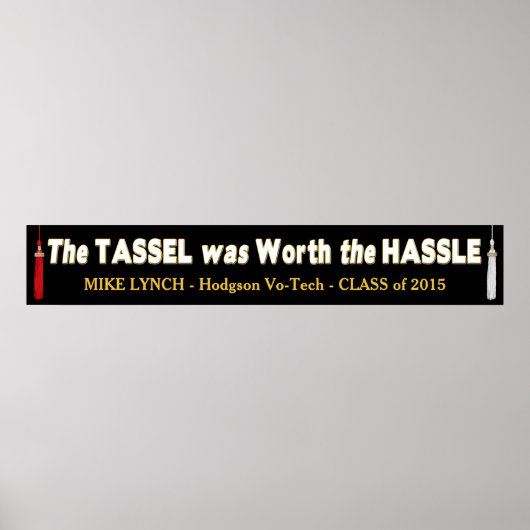 Banner (10 x 60 inch) Afstuderen - The Tassel/Hass Poster (Voorkant)