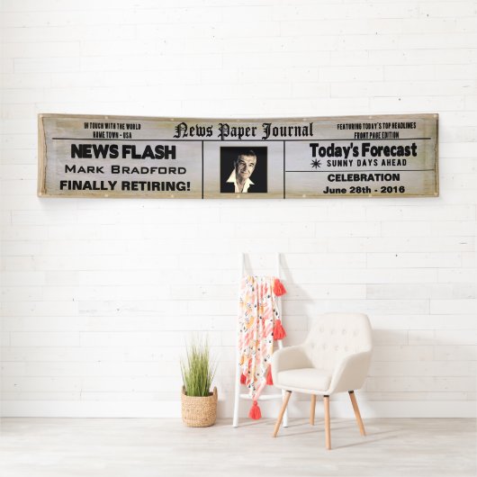 BANNER 12' x 2,5' - NIEUWS PAPIERRETIMENT - FOTO (Insitu)