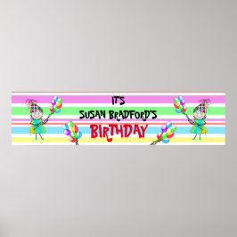 BANNER 12 X 48" BIRTHDAY PARTIJ - INVOER NAAM POSTER