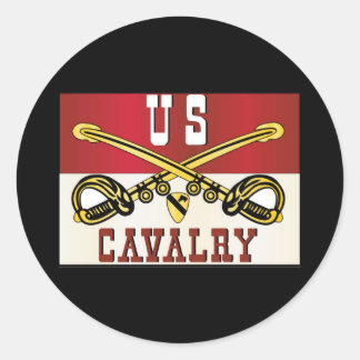 Banner 1e CAVALERIE DIVISIE Ronde Sticker