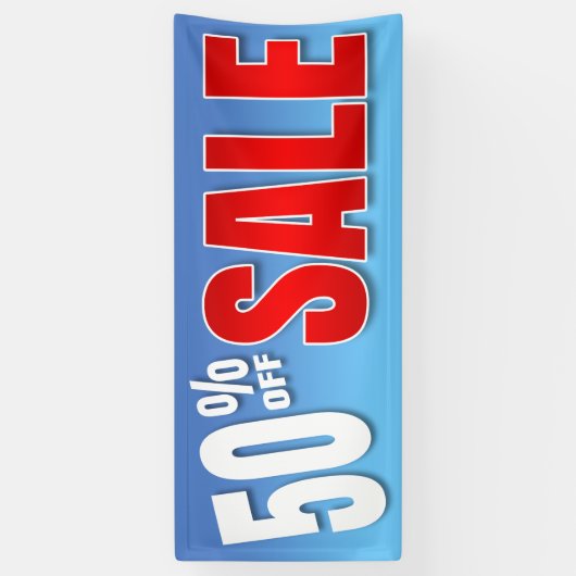 BANNER 50% OP VERKOOP - 2,5'x6 (Verticaal)