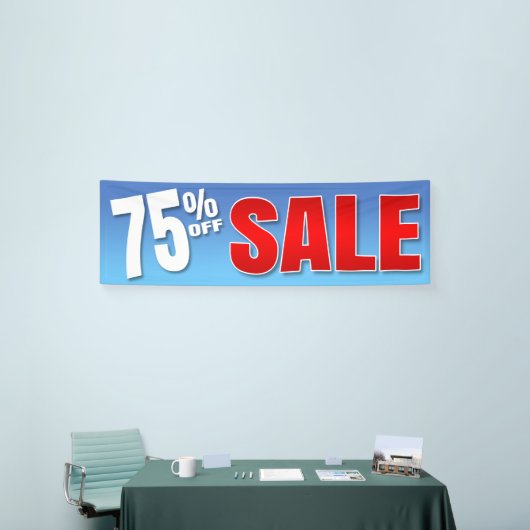 BANNER 75% OP VERKOOP - 2,5'x8' (Beurs)
