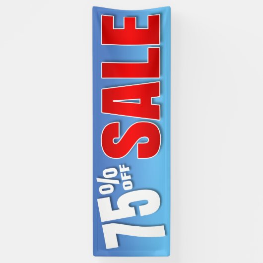 BANNER 75% OP VERKOOP - 2,5'x8' (Verticaal)