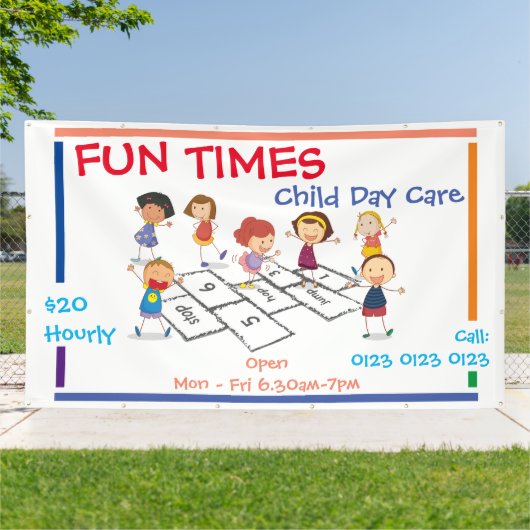 Banner aanpassen - Kinderopvang  (Buitenkant)
