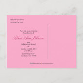 Banner Afstuderen Aankondiging Briefkaart (roze) (Achterkant)