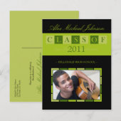 Banner Afstuderen Announcement Briefkaart (limoen) (Voorkant / Achterkant)