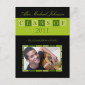 Banner Afstuderen Announcement Briefkaart (limoen) (Voorkant)