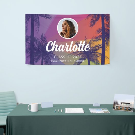 Banner Afstuderen tropische palmboom (Beurs)