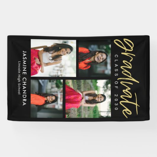 Banner Afstuderen voor Cool EDITABLE-KLEUR (Horizontaal)