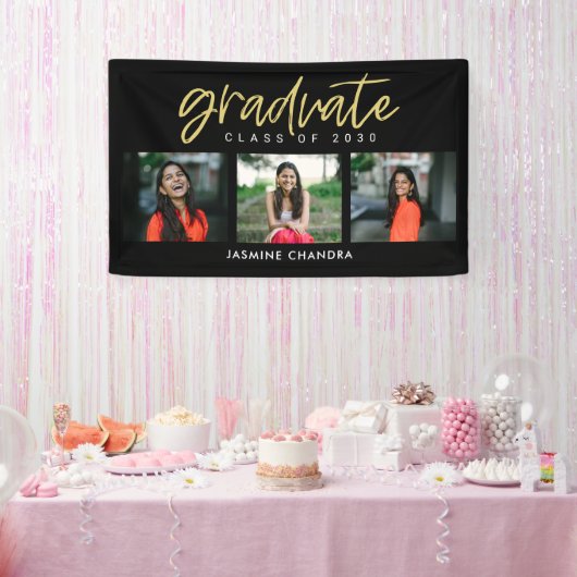 Banner Afstuderen voor Cool EDITABLE-KLEUR (Feest)