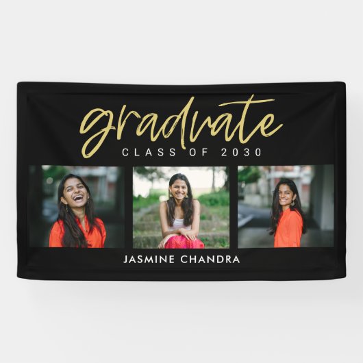 Banner Afstuderen voor Cool EDITABLE-KLEUR (Horizontaal)