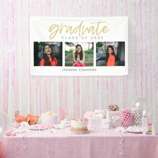 Banner Afstuderen voor Cool EDITABLE-KLEUR (Feest)