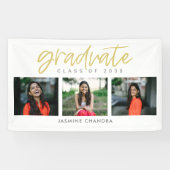 Banner Afstuderen voor Cool EDITABLE-KLEUR (Horizontaal)