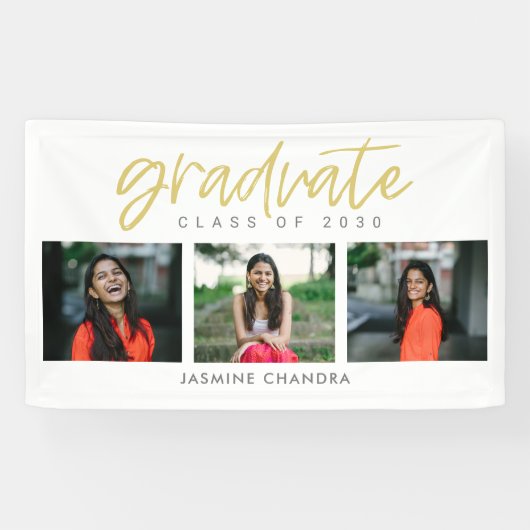 Banner Afstuderen voor Cool EDITABLE-KLEUR (Horizontaal)