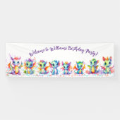 Banner Baby Dragon Verjaardagsfeestje (Horizontaal)